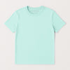 ocean blue short sleeved T-shirt made with 100% organic cotton, a breathable and flattering fit