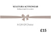 Sustainable Gifts. Scultura Gift Cards for Friends and family. Image showing value of £15